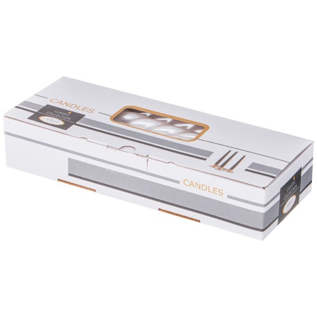 Набор свечей из 10 шт. металлик перламутровый высота=23 см. Adpal (348-647)