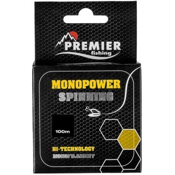 Леска Premier Fishing Monopower Spinning 0,30мм 100м F.Yellow Nylon PR-MS-Y-030-100 (75717)