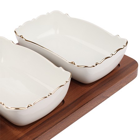 Менажница на подставке 3 блюда 4пр керамика LR (90035-328) Менажница на подставке 3 блюда 4пр керамика LR (90035-328)