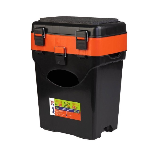 Ящик для зимней рыбалки Helios FishBox двухсекционный 10л оранжевый (70113)