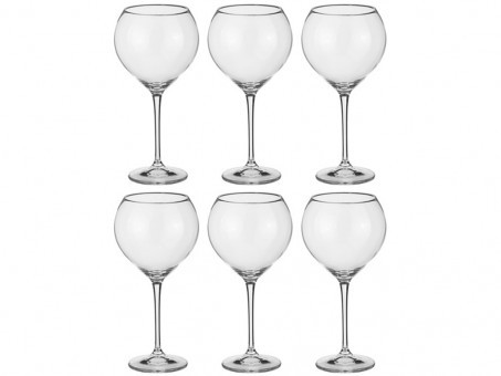 Набор бокалов для вина из 6 шт. "cecilia/carduelis" 640 мл высота=24 см Crystal Bohemia (669-183)