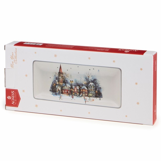 Блюдо сервировочное agness "с новым годом!" 28*12*3 см Agness (358-2339) Блюдо сервировочное agness "с новым годом!" 28*12*3 см Agness (358-2339)