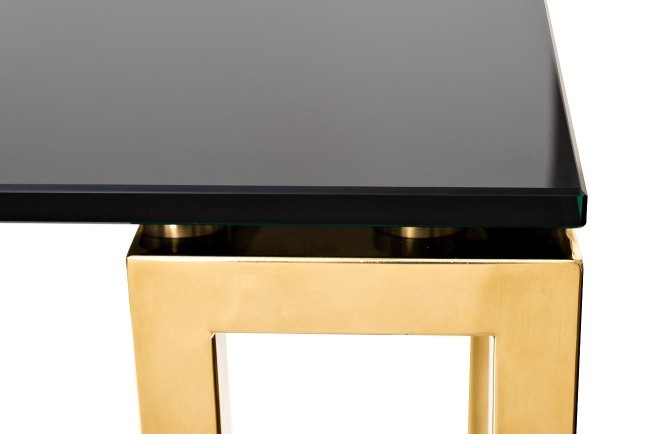 Консоль черное стекло/золото 120*40*78см (TT-00003984)