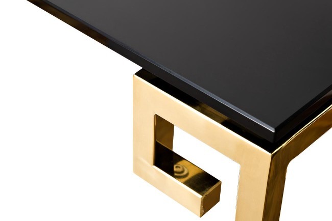 Консоль черное стекло/золото 120*40*78см (TT-00003984)