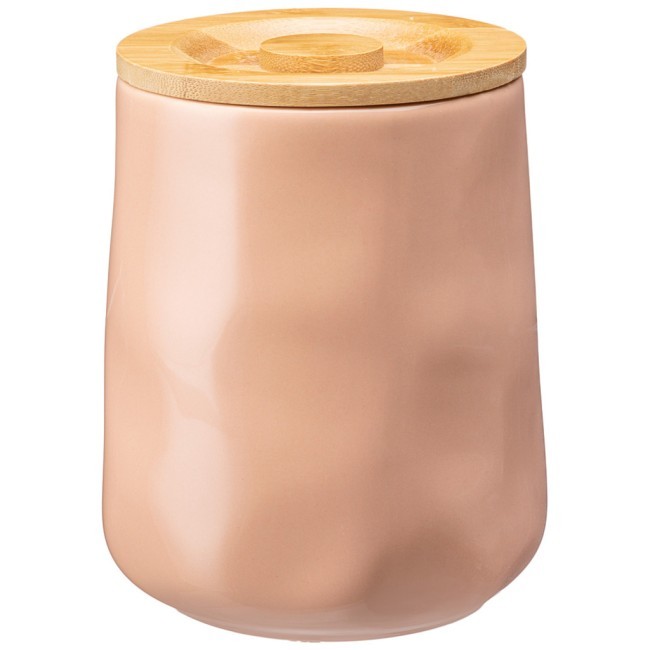 Банка для сыпучих bronco "meadow" 15*12 см 1400 мл пудровая Bronco (474-161)