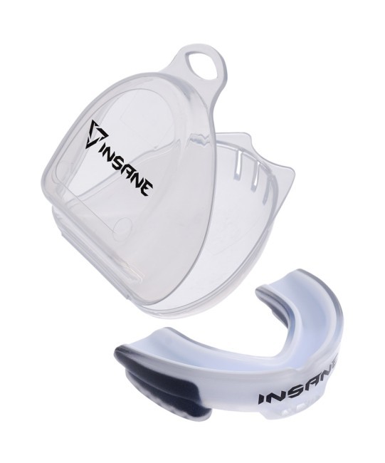 Капа 1-челюстная INSANE LYNX, ЭВА, белый/черный, детский (2101034)