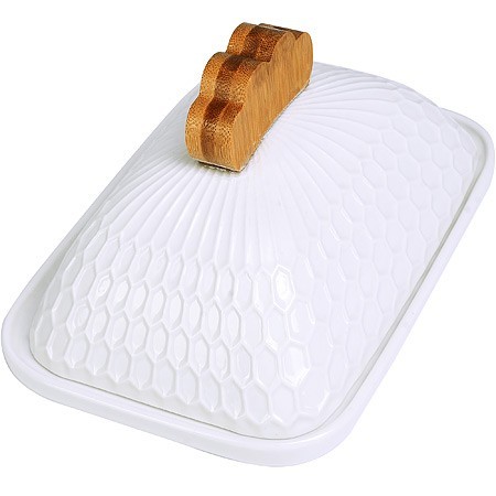 Масленка с крышкой 18х3х8 фарфор LR (60030)