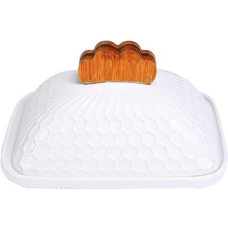 Масленка с крышкой 18х3х8 фарфор LR (60030)