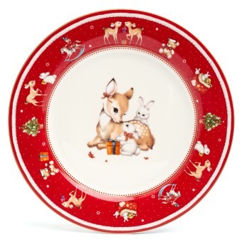 Тарелка закусочная lefard "с новым годом!" 19 см красная Lefard (85-1955-1)