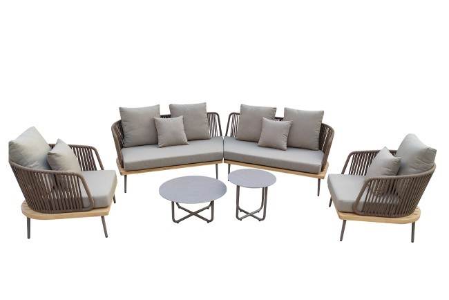 Диван угловой "BAYLEY" уличный серый 280*84*75см (TT-00012373)