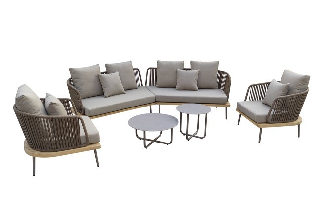 Диван угловой "BAYLEY" уличный серый 280*84*75см (TT-00012373)