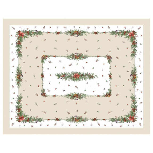 Скатерть  160х220 cm  прямоугольная, "celebration", цвет: бежевый, tm lefard, полиэстер 100% (кор=18 Lefard (986-001-20)
