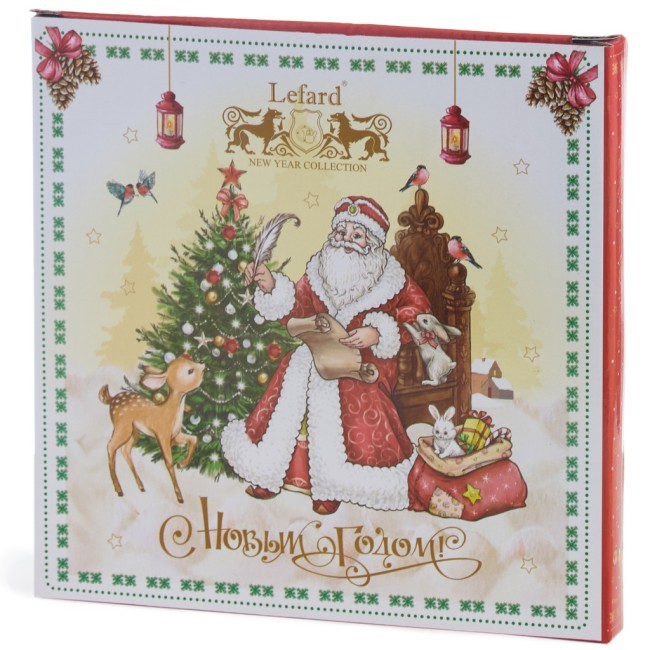 Тарелка закусочная lefard "дед мороз" 20,5 см красная Lefard (85-1720)