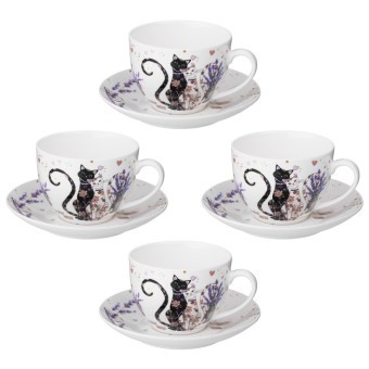Чайный набор lefard "лавандовые коты" на 2 пер. 4 пр.  275 мл Lefard (425-172)
