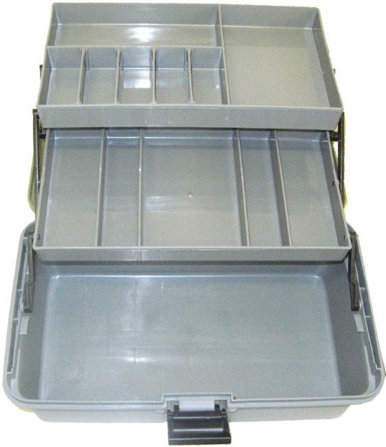 Ящик рыболова Helios двухполочный синий (18991)