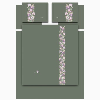 Кпб,king size,"irises" зеленый,сатин, хлопок100%,п.240х260-1шт,пр.260х260-1шт,н.50х70-2шт/70х70-2шт Lefard (989-004-13)
