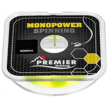 Леска Premier Fishing Monopower Spinning 0,35мм 100м F.Yellow Nylon PR-MS-Y-035-100 (75718)