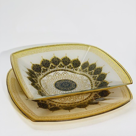 Набор из двух тарелок 2пр стекло (7013-32)