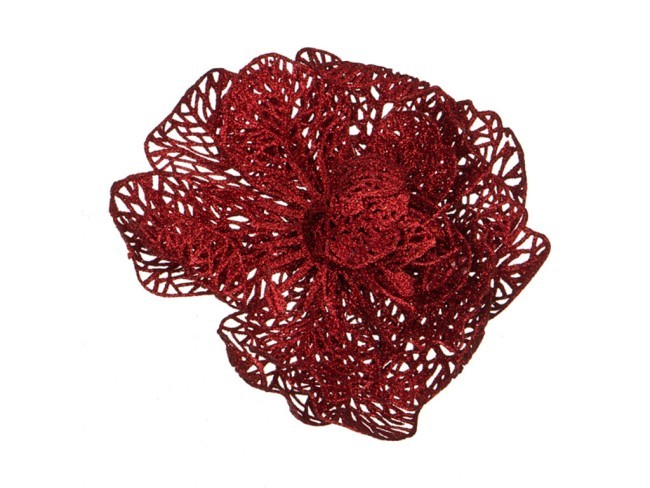 Изделие декоративное "роза" на клипсе. диаметр=12см. красный Lefard (241-2390)