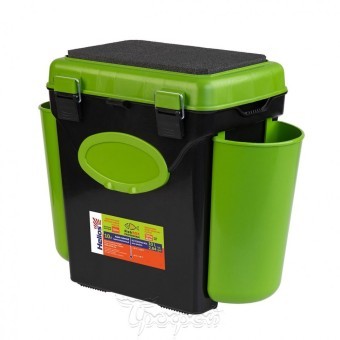 Ящик для зимней рыбалки Helios FishBox односекционный 10л зеленый (70114)
