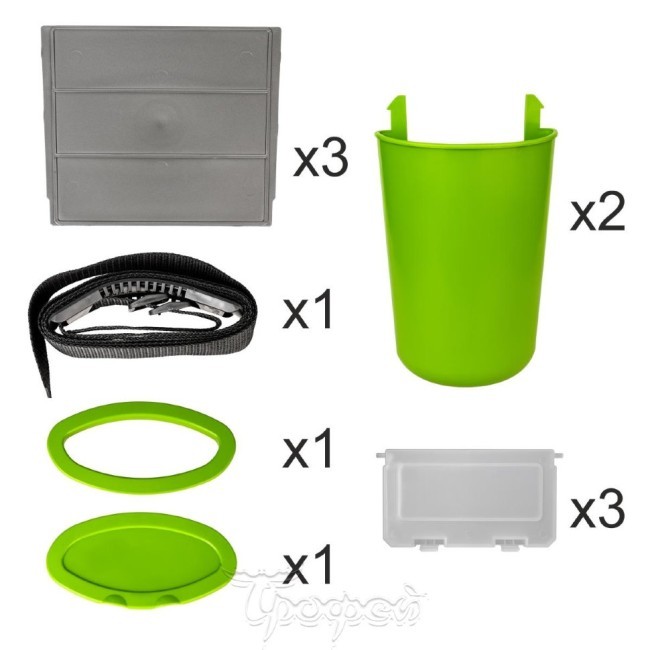 Ящик для зимней рыбалки Helios FishBox односекционный 10л зеленый (70114)