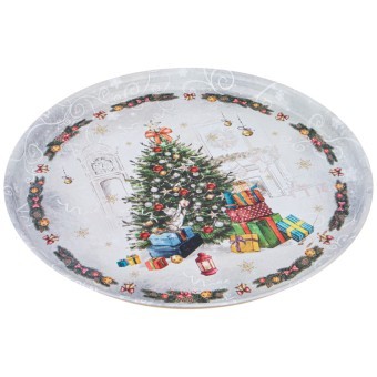 Поднос сервировочный agness "новый год" 33*2,1 см Agness (898-130)