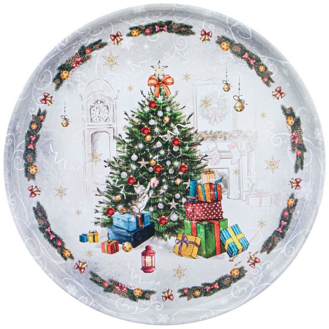 Поднос сервировочный agness "новый год" 33*2,1 см Agness (898-130) Поднос сервировочный agness "новый год" 33*2,1 см Agness (898-130)