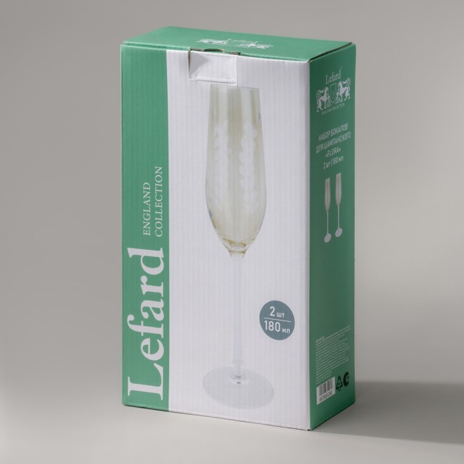 Набор бокалов для шампанского "flora" из 2 шт. 180 мл Lefard (685-106)