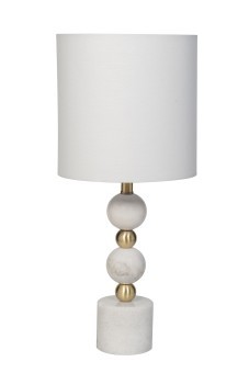 Лампа настольная плафон лён белый h.56 см (TT-00014364)