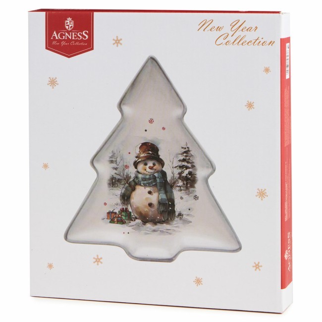 Тарелка в форме елки agness "с новым годом!" 23*20,2*2,2 см Agness (358-2323) Тарелка в форме елки agness "с новым годом!" 23*20,2*2,2 см Agness (358-2323)