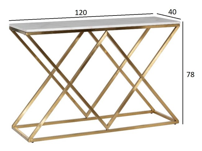 Консоль Bianco Namibia бел.мрам/мат.зол120*40*78 (TT-00002136) Консоль Bianco Namibia бел.мрам/мат.зол120*40*78 (TT-00002136)