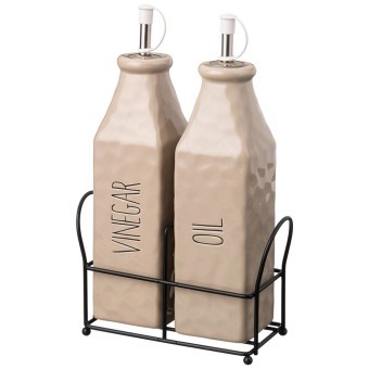 Набор емкостей для масла и уксуса из 2 пр. коллекция "crumpled"  400 мл 6,5х6,5х24,5 см Lefard (157-235)