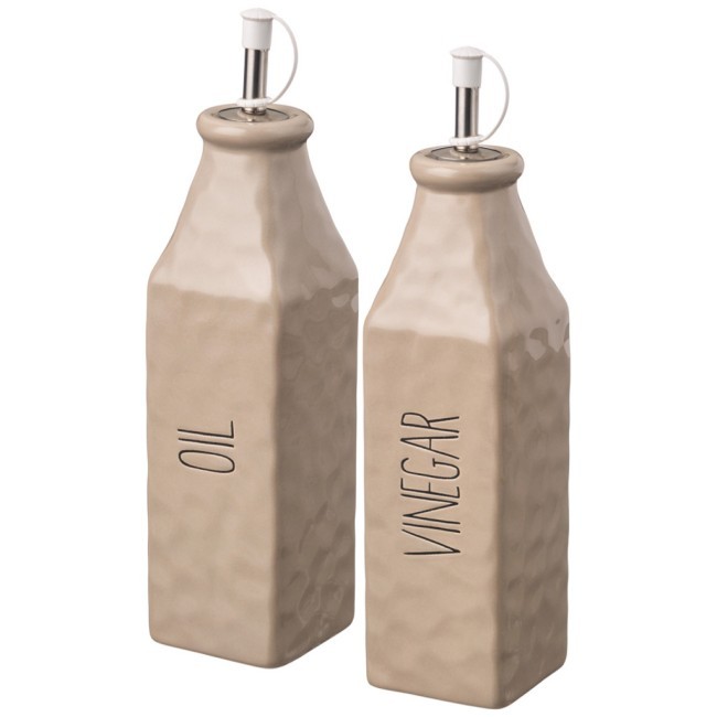 Набор емкостей для масла и уксуса из 2 пр. коллекция "crumpled"  400 мл 6,5х6,5х24,5 см Lefard (157-235)