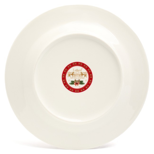 Тарелка закусочная lefard "с новым годом!" 19 см красная Lefard (85-2049-1)