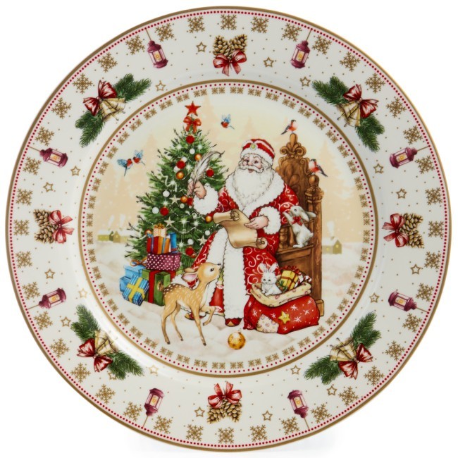 Тарелка обеденная lefard "дед мороз" 27 см Lefard (85-1721) Тарелка обеденная lefard "дед мороз" 27 см Lefard (85-1721)