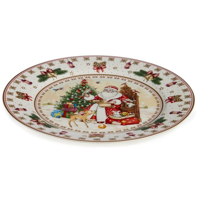 Тарелка обеденная lefard "дед мороз" 27 см Lefard (85-1721) Тарелка обеденная lefard "дед мороз" 27 см Lefard (85-1721)