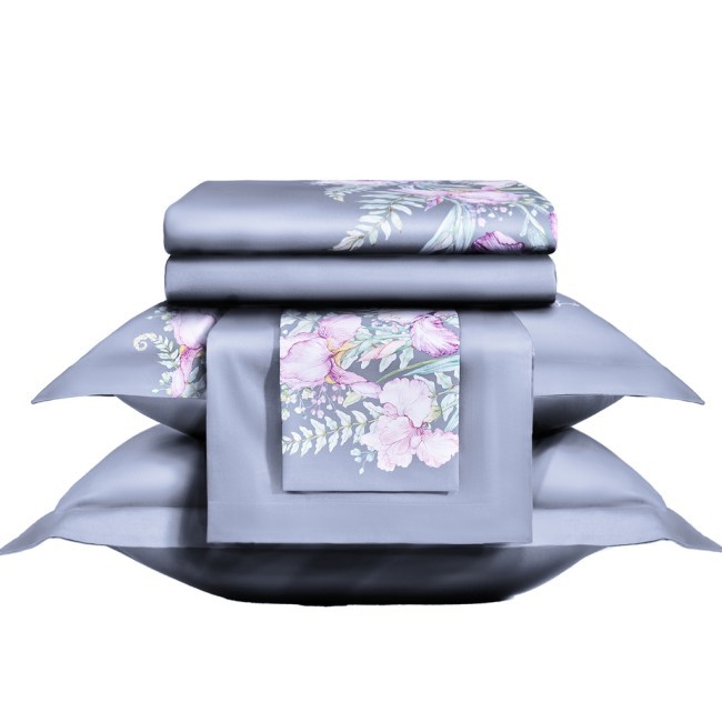 Кпб,king size,"irises" серый, сатин, хлопок100%,п.240х260-1шт,пр.260х260-1шт,н.50х70-2шт/70х70-2шт Lefard (989-004-14)