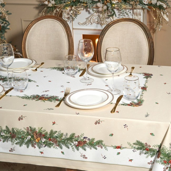 Скатерть "celebration" 140х180см ,бежевый, 100% хлопок с пропиткой,твил,горох Lefard (850-734-23)