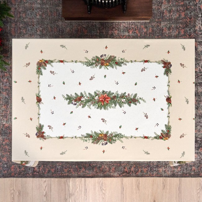 Скатерть "celebration" 140х180см ,бежевый, 100% хлопок с пропиткой,твил,горох Lefard (850-734-23)