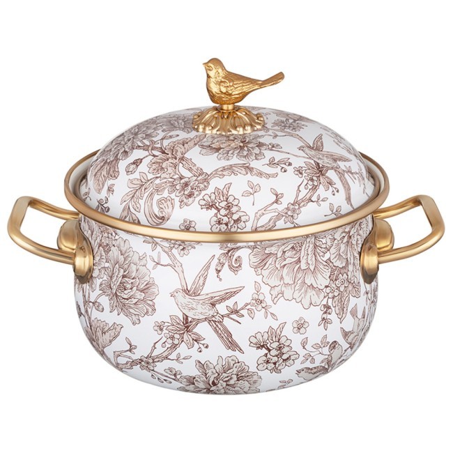 Кастрюля эмалированная lefard с крышкой, серия royal garden 2,1л, диа.16см подходит для индукцион.пл Lefard (950-717)