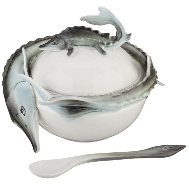 Икорница lefard "осётр" 12,5*11 см, с ложечкой Lefard (58-270)