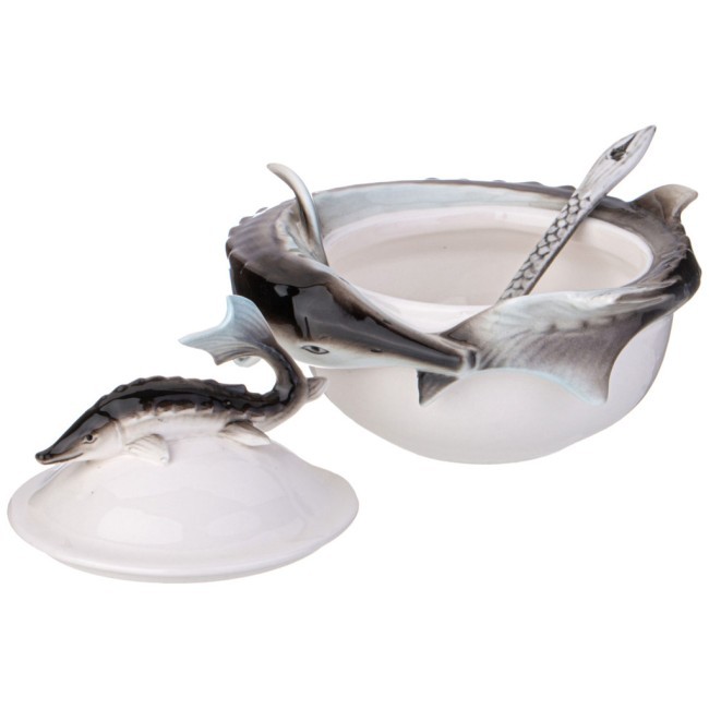 Икорница lefard "осётр" 12,5*11 см, с ложечкой Lefard (58-270)