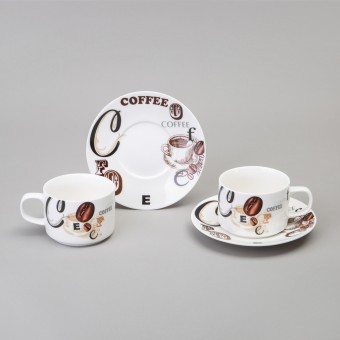 Кофейный набор lefard "coffee mania" на 2 пер. 4 пр. 180 мл Lefard (165-570)