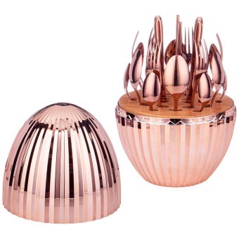 Набор столовых приборов на пластиковой подставке, 24пр Agness (933-202)