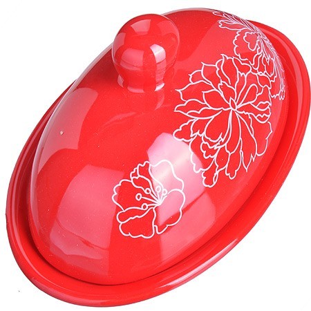 Маслёнка с крышкой 2 пр Красный Узор LR (25830) Маслёнка с крышкой 2 пр Красный Узор LR (25830)