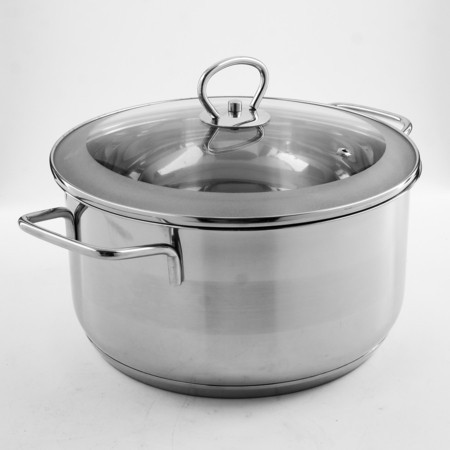 Кастрюля со стеклянной крышкой 24см 5,6л нерж/сталь (2009-1) Кастрюля со стеклянной крышкой 24см 5,6л нерж/сталь (2009-1)