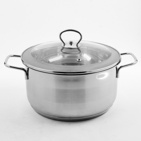 Кастрюля со стеклянной крышкой 24см 5,6л нерж/сталь (2009-1) Кастрюля со стеклянной крышкой 24см 5,6л нерж/сталь (2009-1)