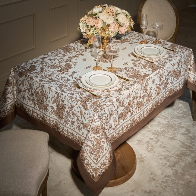 Скатерть " royal garden" 140х180см ,белый ,100% хлопок ,твил с пропиткой Lefard (850-754-2)