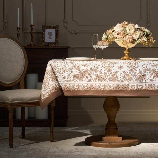 Скатерть " royal garden" 140х180см ,белый ,100% хлопок ,твил с пропиткой Lefard (850-754-2)