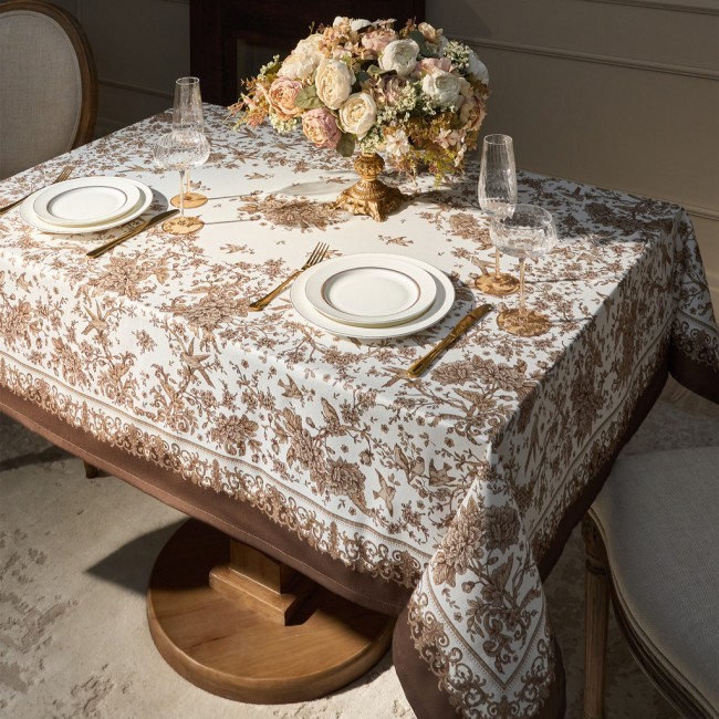 Скатерть " royal garden" 140х180см ,белый ,100% хлопок ,твил с пропиткой Lefard (850-754-2)